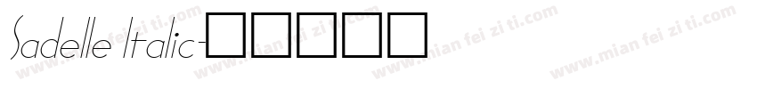 Sadelle Italic字体转换